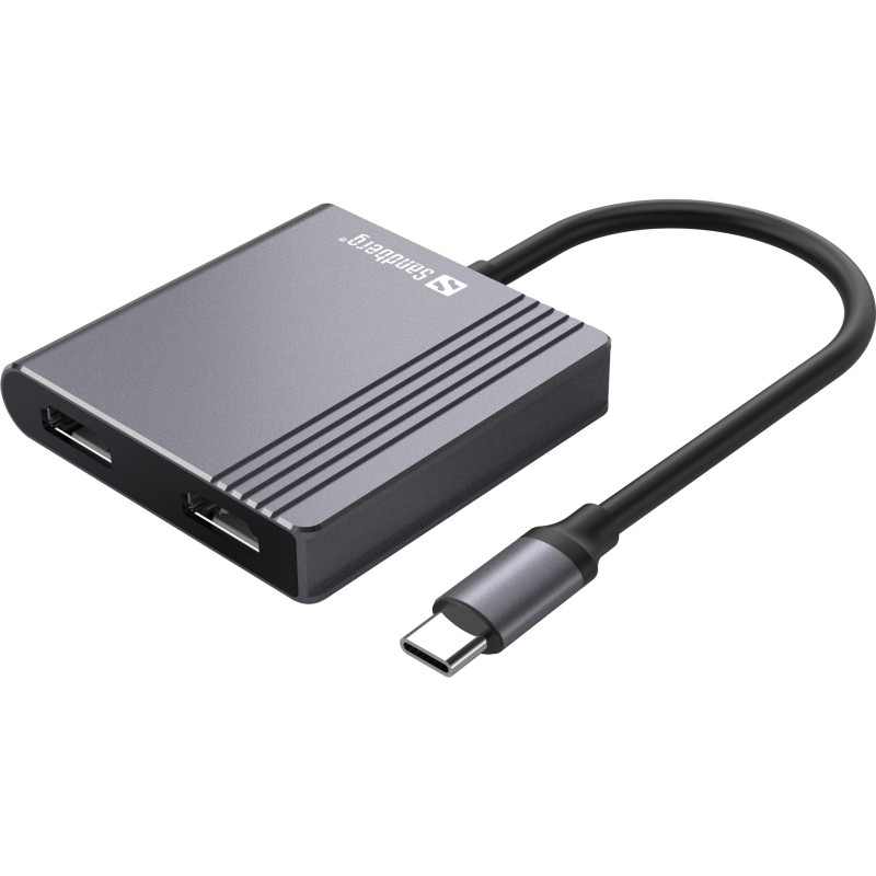 Sandberg 136-44 hub & concentrateur USB 3.2 Gen 1 (3.1 Gen 1) Type-C Gris