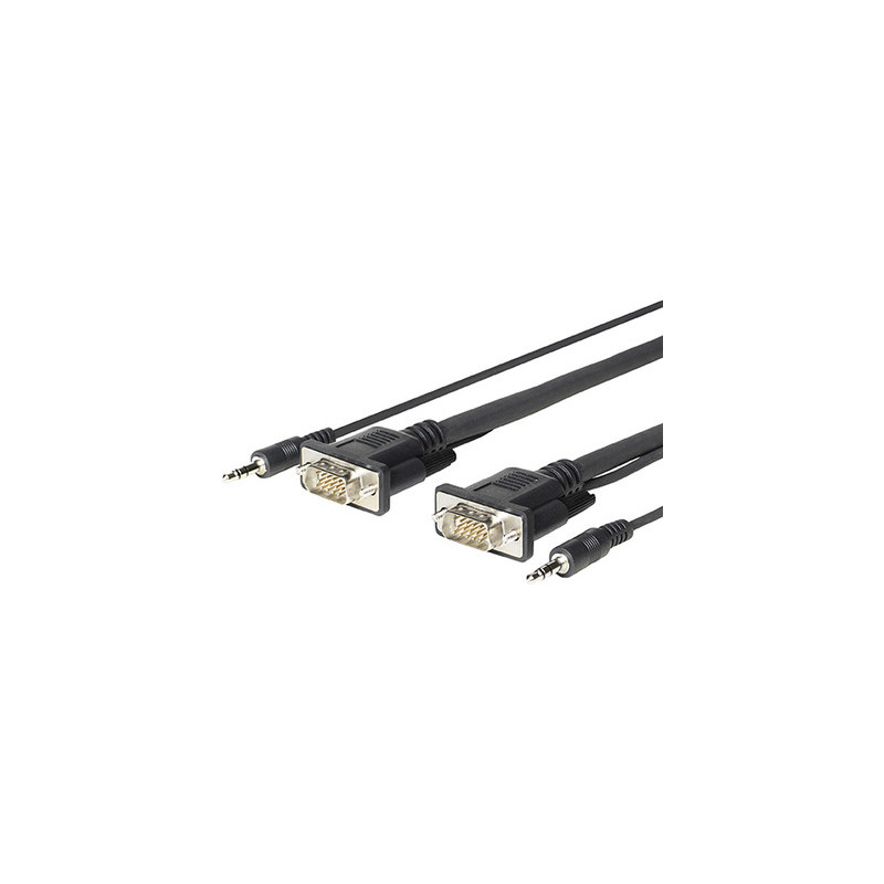 Vivolink PROVGAMCS7 câble vidéo et adaptateur 7 m VGA (D-Sub) + 3,5 mm Noir