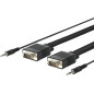 Vivolink PROVGAS15 câble vidéo et adaptateur 15 m VGA (D-Sub) + 3,5 mm Noir