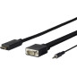 Vivolink PROHDMIVGA7.5 câble vidéo et adaptateur 7,5 m HDMI Type A (Standard) VGA (D-Sub) + 3,5 mm Noir