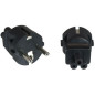 Microconnect PECEEC5AD adaptateur prise d'alimentation Type F Noir