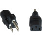 Microconnect PEUSABC13 adaptateur prise d'alimentation Type B C13 Noir