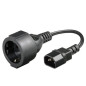 Microconnect PE130075-ITA câble électrique Noir 0,23 m CEE7/4 Coupleur C14