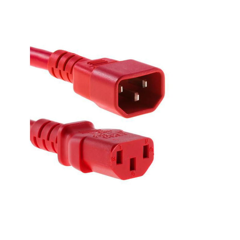 Microconnect PE040630RED câble électrique Rouge 3 m Coupleur C14 Coupleur C13
