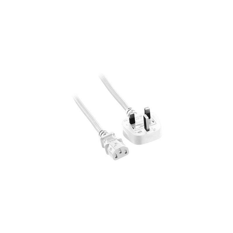 Microconnect PE090420W câble électrique Blanc 2 m Prise d'alimentation type G Coupleur C13