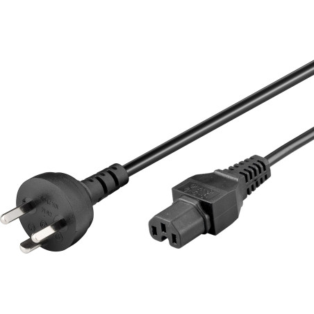 Microconnect PE130418 câble électrique Noir 1,8 m Coupleur C15 IEC 320