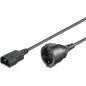 Microconnect PE130100 câble électrique Noir 1 m Coupleur C14