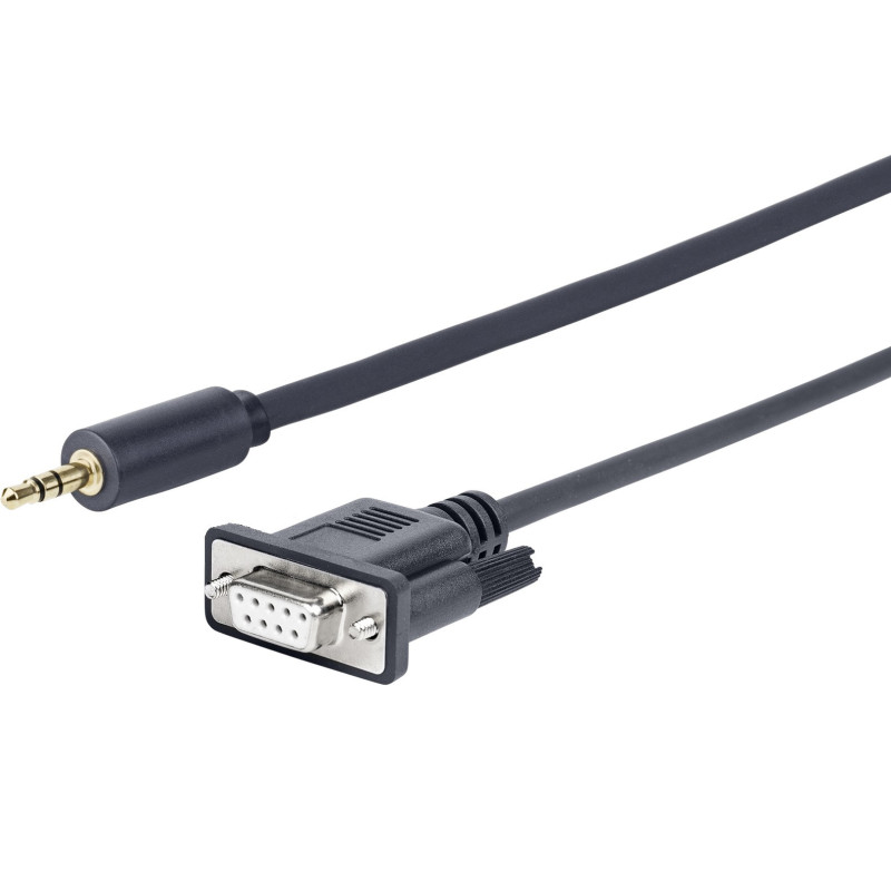 Vivolink 25m 3.5mm - D-Sub 9 pin câble Série Noir 3,5mm D-Sub (DB-9)