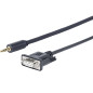 Vivolink 25m 3.5mm - D-Sub 9 pin câble Série Noir 3,5mm D-Sub (DB-9)