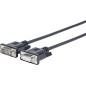 Vivolink 1.5m D-sub 9 pin - D-sub 9 pin câble Série Noir 1,5 m