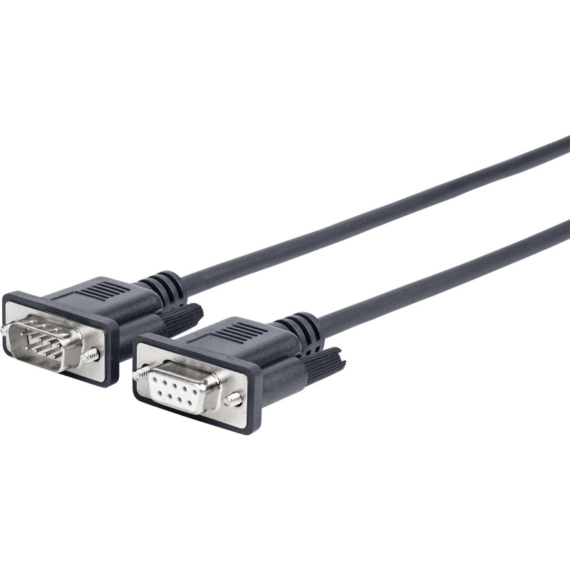 Vivolink 1.8m D-sub 9 pin - D-sub 9 pin câble Série Noir 1,8 m
