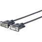 Vivolink 1.8m D-sub 9 pin - D-sub 9 pin câble Série Noir 1,8 m