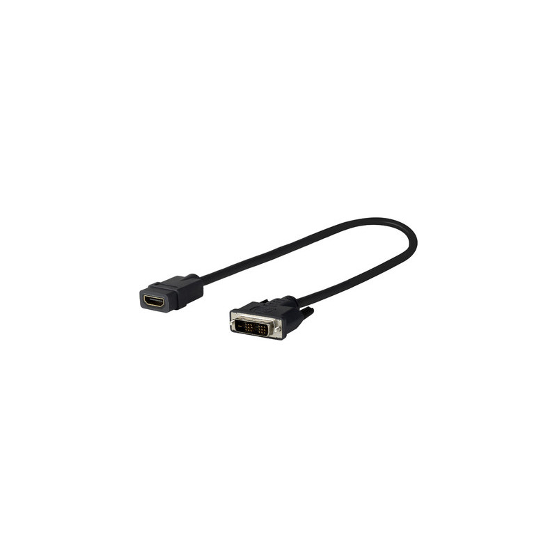 Vivolink PRODVIADAPHDMI câble vidéo et adaptateur 0,2 m DVI HDMI Noir