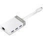 Trendnet TUC-ETGH3 hub & concentrateur USB 3.2 Gen 1 (3.1 Gen 1) Type-C 5000 Mbit/s Gris, Blanc