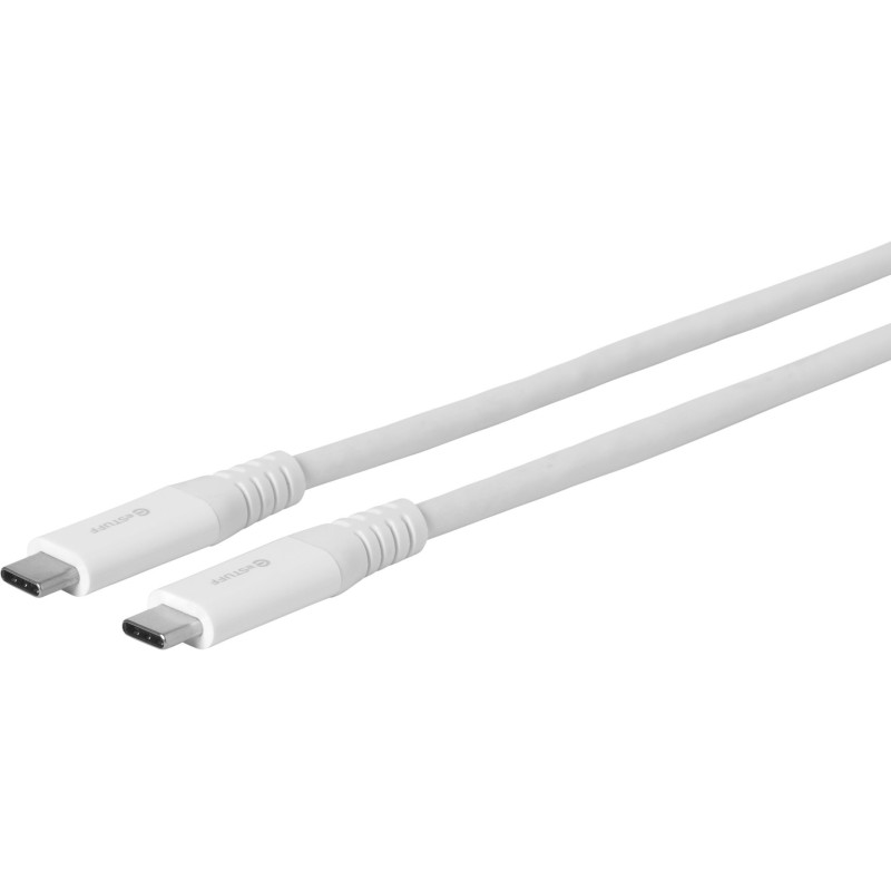 eSTUFF USB-C - C Cable 1,5m White câble USB USB 3.2 Gen 2 (3.1 Gen 2) USB C Blanc