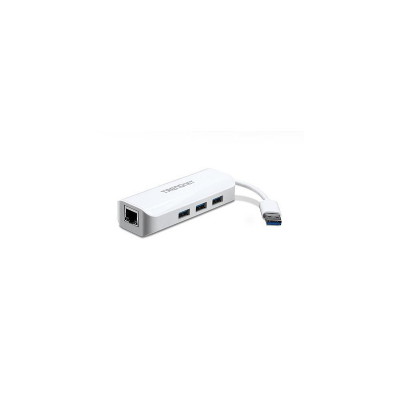 Trendnet TU3-ETGH3 hub & concentrateur 5000 Mbit/s Blanc