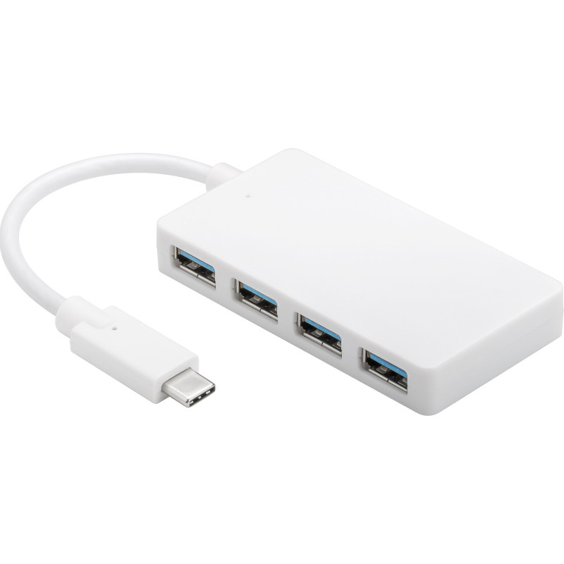 Microconnect USB3.1CUSB3 hub & concentrateur USB 3.2 Gen 1 (3.1 Gen 1) Type-C 5000 Mbit/s Blanc