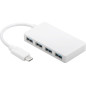 Microconnect USB3.1CUSB3 hub & concentrateur USB 3.2 Gen 1 (3.1 Gen 1) Type-C 5000 Mbit/s Blanc