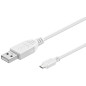 Microconnect USBABMICRO0,30W câble USB 0,3 m USB 2.0 USB A Micro-USB B Blanc