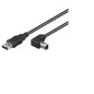 Microconnect USBAB5ANGLED câble USB 5 m USB 2.0 USB A USB B Noir