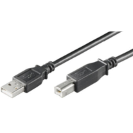 Microconnect USBAB03B câble USB 0,3 m USB 2.0 USB A USB B Noir