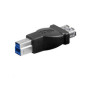 Microconnect USB 3.0 A-B F-M USB B 3.0 USB A 3.0 Noir