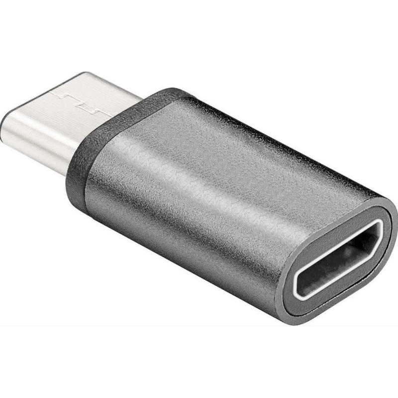 Microconnect USB3.1CMBF changeur de genre de câble USB 3.1 Type C Micro-USB 2.0 Type B Gris