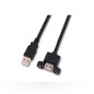 Microconnect USB2.0-A - USB2.0-A, 1.8m câble USB 1,8 m USB A Noir