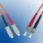 Microconnect FIB120050 câble de fibre optique 50 m ST SC Orange