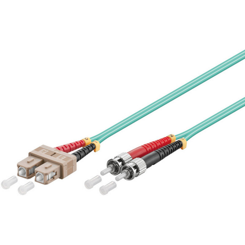 Microconnect FIB122025 câble de fibre optique 25 m ST/UPC SC/UPC OM3 Couleur aqua, Bleu