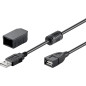 Microconnect USBAA2WF câble USB USB 2.0 USB A Noir