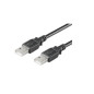 Microconnect USB2.0, M/M, 0.1m câble USB 0,1 m USB A Noir