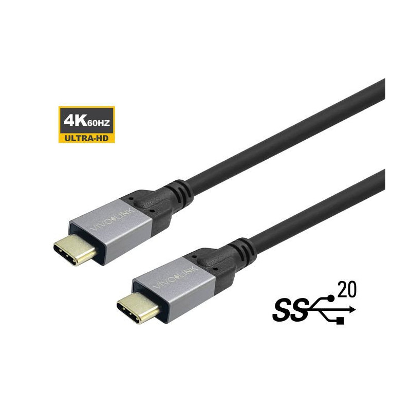 Vivolink PROUSBCMM4 câble USB 4 m USB 3.2 Gen 1 (3.1 Gen 1) USB C Noir
