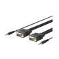 Vivolink 30m VGA + 3.5mm m/m câble VGA VGA (D-Sub) Noir