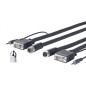 Vivolink PROVGASCW15 câble VGA 15 m VGA (D-Sub) Noir