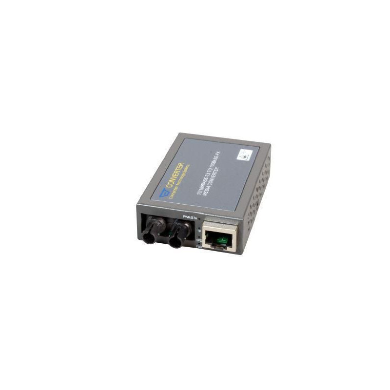 Microconnect MCSC2001 convertisseur de support réseau 100 Mbit/s Multimode Noir