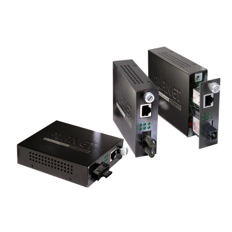 PLANET 10/100Base-TX to 100Base-FX convertisseur de support réseau 100 Mbit/s 1310 nm Monomode Noir