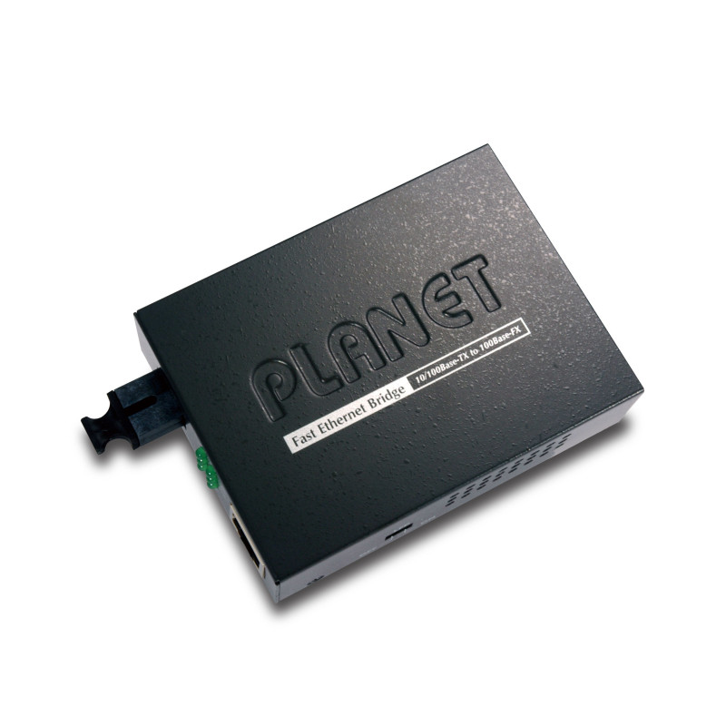 PLANET 10/100TX - 100Base-FX (WDM) convertisseur de support réseau 100 Mbit/s 1310 nm Monomode Noir
