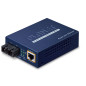 PLANET IEEE802.3af PoE 10/100Base-TX convertisseur de support réseau 100 Mbit/s 1310 nm Multimode Bleu