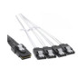 Microconnect SFF8087/4XSATA075 câble Serial Attached SCSI (SAS) 0,75 m Blanc