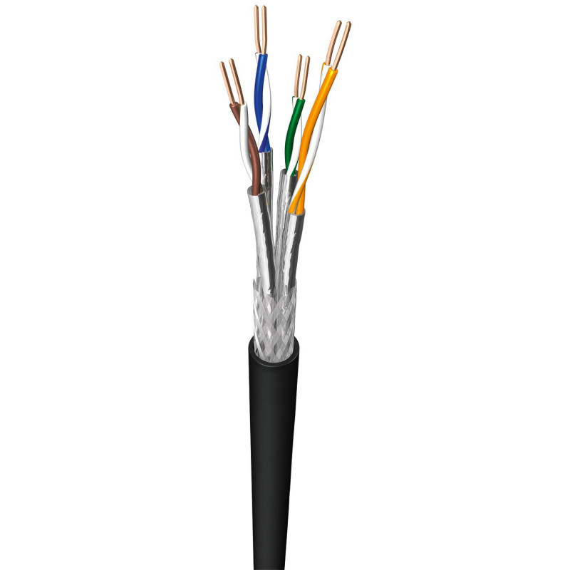 Microconnect KAB0100OUTDOOR câble de réseau Noir 100 m Cat7 S/FTP (S-STP)