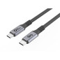 Microconnect USB3.2CC2 câble USB 2 m USB 3.2 Gen 2 (3.1 Gen 2) USB C Noir, Argent