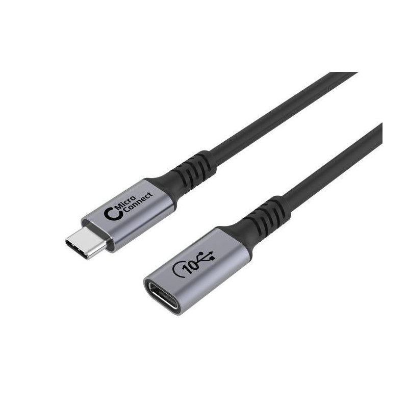 Microconnect W126988095 câble USB 1,5 m USB4 Gen 2x2 USB C Noir, Gris