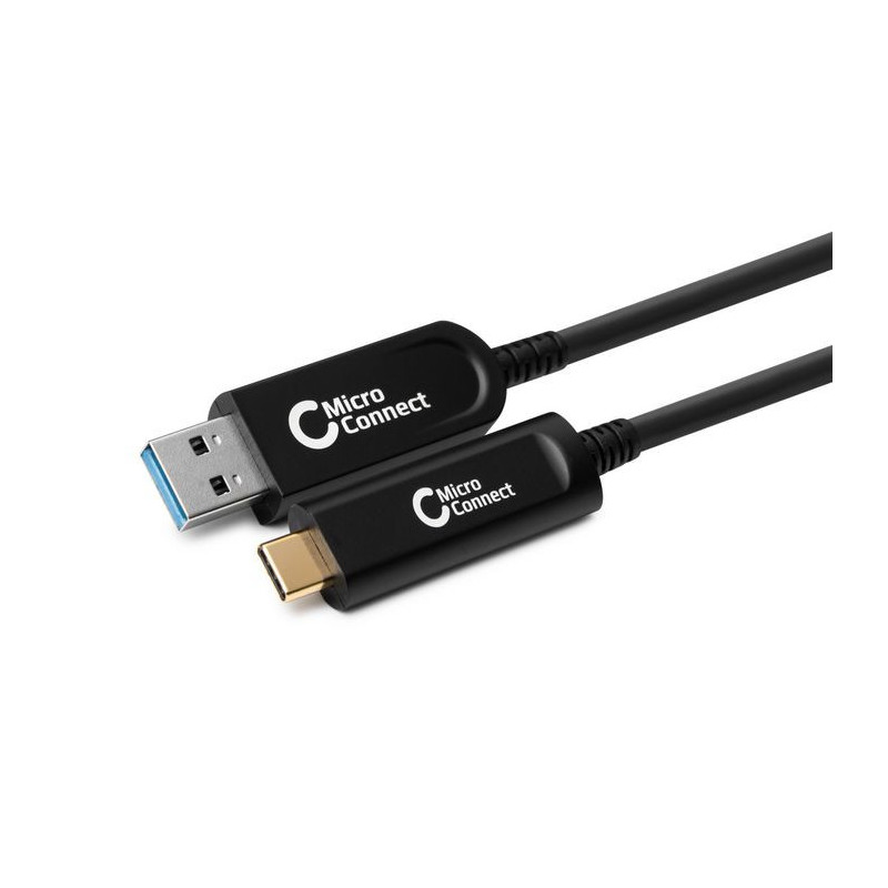 Microconnect MC-USB3.2CA15OP câble USB 15 m USB 3.2 Gen 2 (3.1 Gen 2) USB A USB C Noir