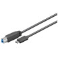 Microconnect W127021087 câble USB 1,8 m USB 3.2 Gen 1 (3.1 Gen 1) USB C USB B Noir
