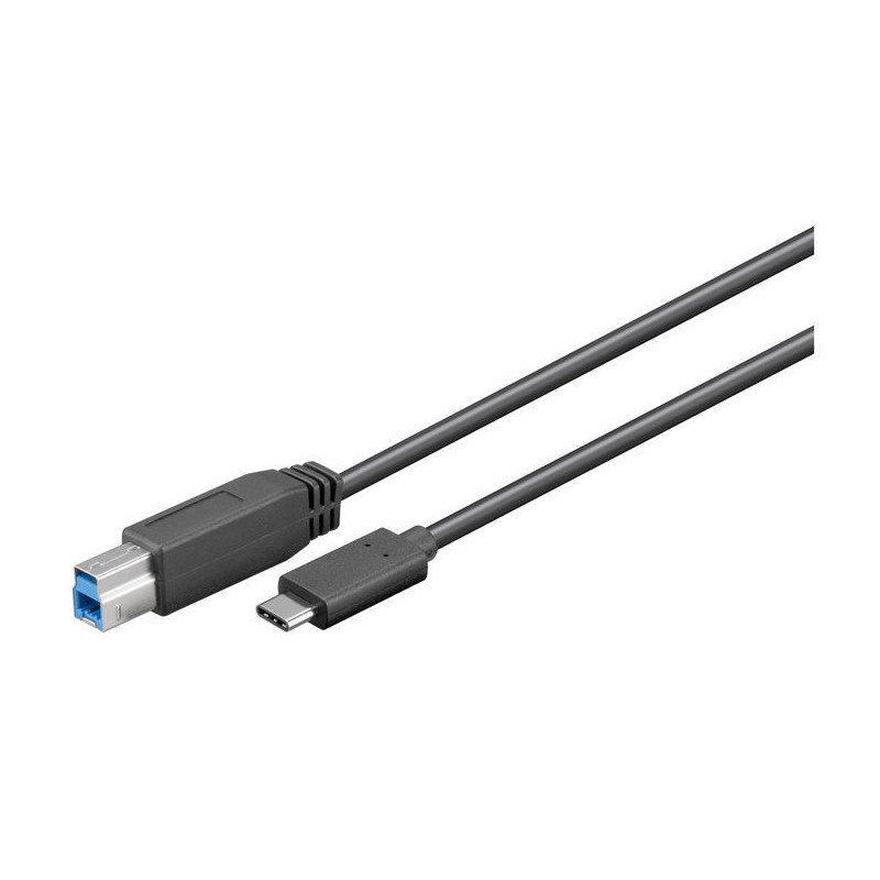 Microconnect W127021088 câble USB 3 m USB 3.2 Gen 1 (3.1 Gen 1) USB C USB B Noir