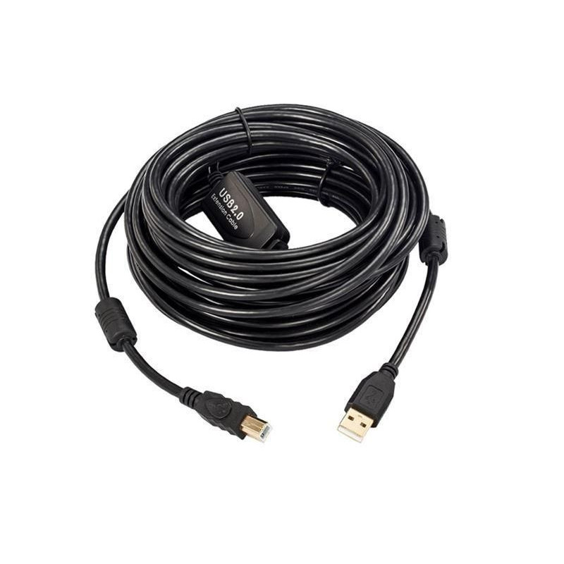 Microconnect USBAB10B-ACTIVE câble USB 10 m USB 2.0 USB B USB A Noir