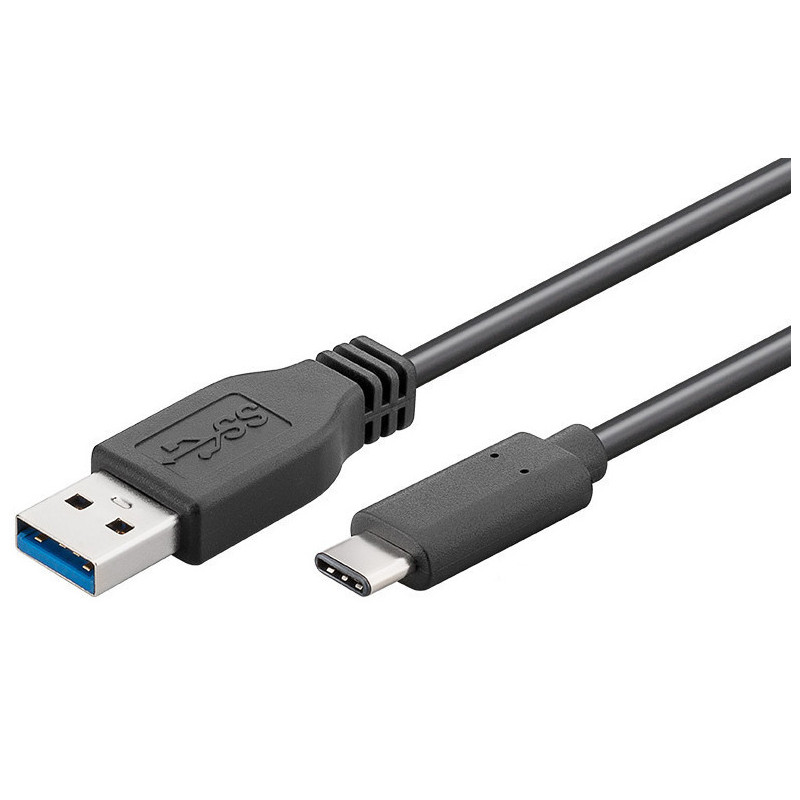 Microconnect USB3.2CA0.25 câble USB 0,25 m USB 3.2 Gen 2 (3.1 Gen 2) USB A USB C Noir