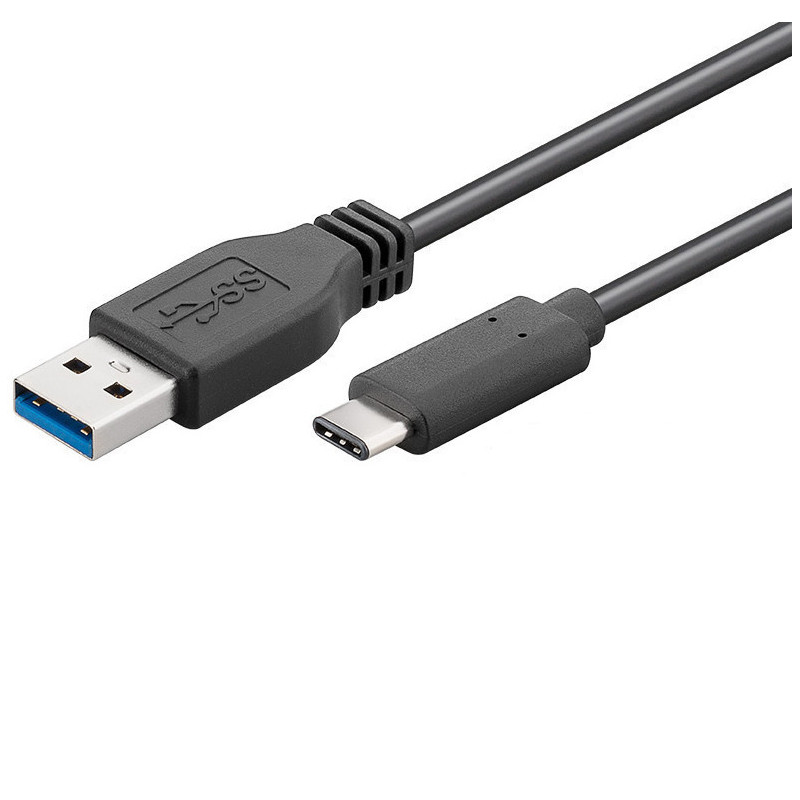 Microconnect USB3.2CA1 câble USB 1 m USB A USB C Noir