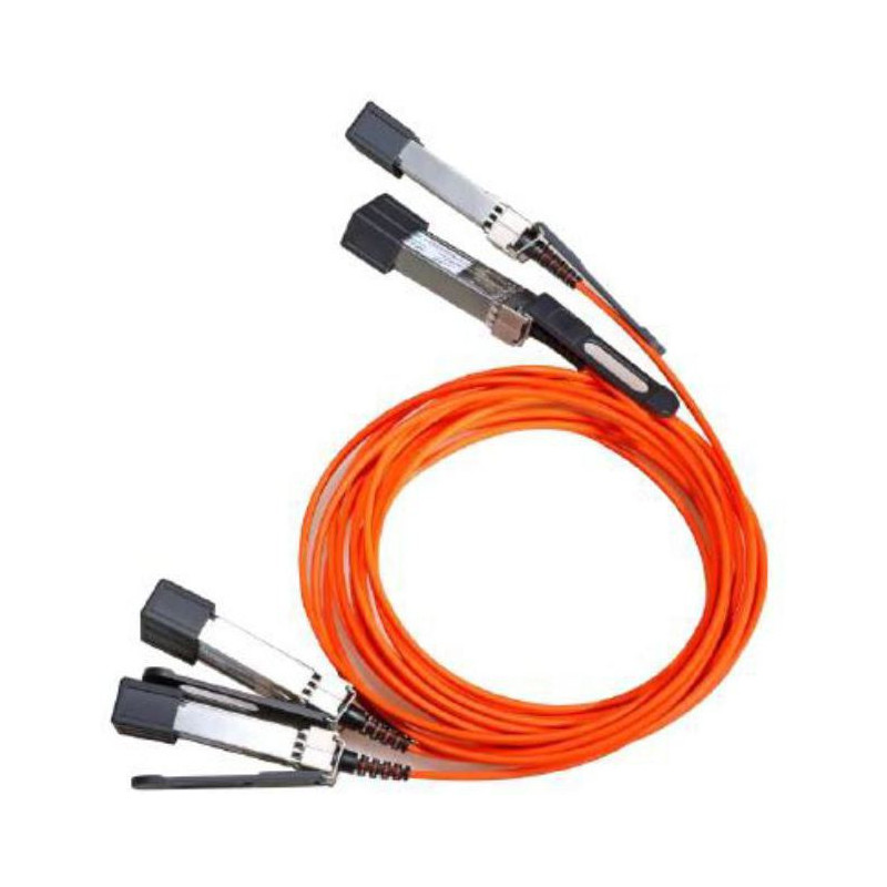 MicroOptics MO-C-QSFP-H40G-AOC10M câble d'InfiniBand 10 m QSFP AOC Noir, Orange, Argent